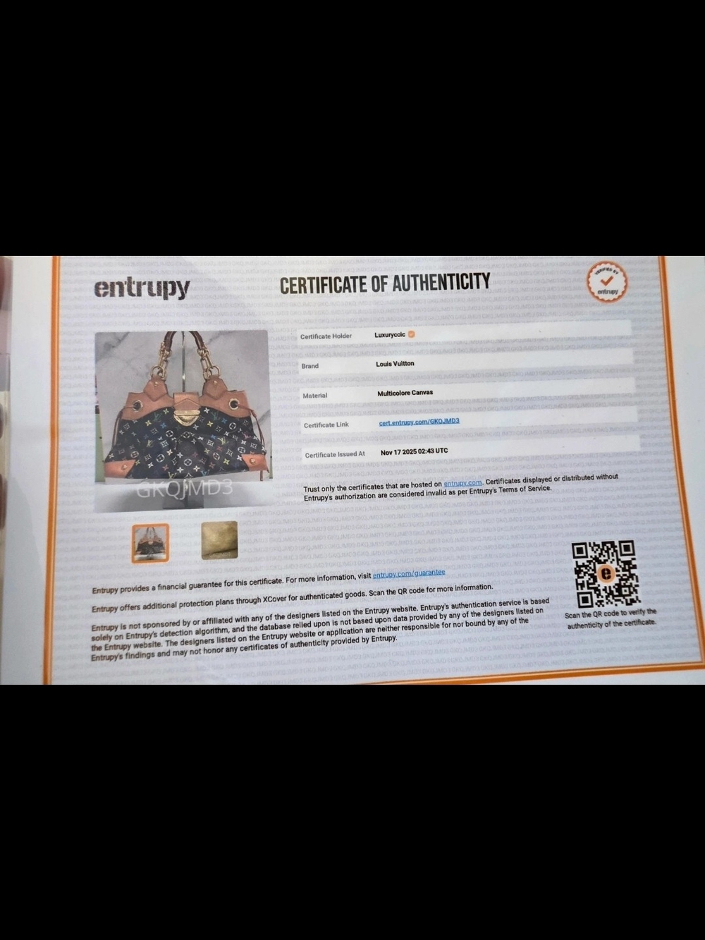 Louis Vuitton Multicolor Canvas Satchel - Black/Brown/Pink Accents